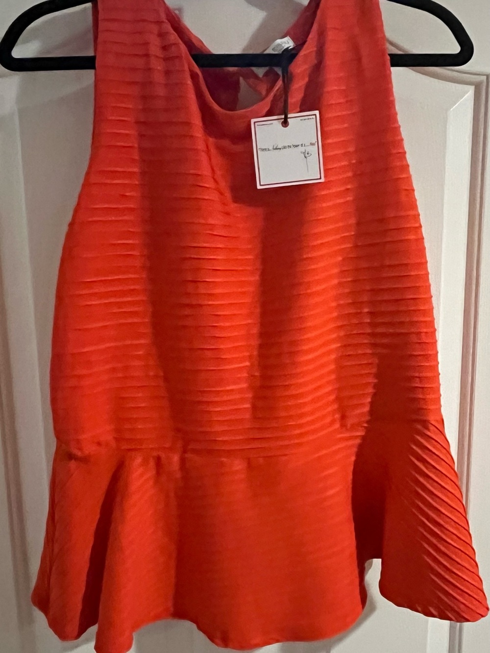 Bisou Bisou by Michele Bohbot orange sleeveless top
